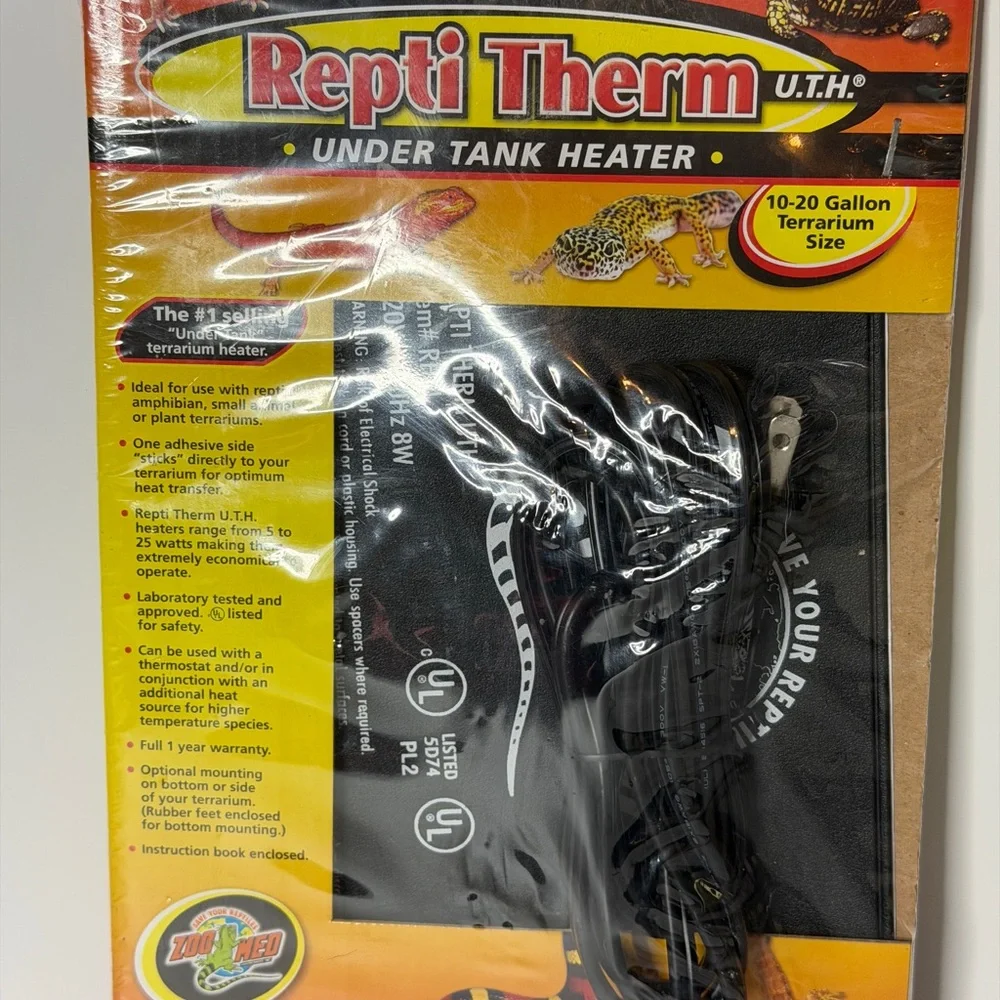 ReptiTherm U.T.H. Under Tank Heater – 10–20 Gallon Brand New